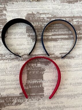 Classic Solid Color Wide Headbands – Red, Navy, Black Hair Accessories
